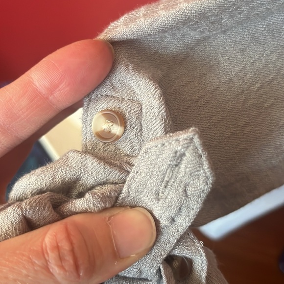 New grace & love button down light gray blouse - Picture 8 of 16